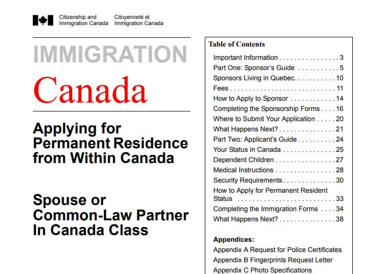 加拿大夫妻同居移民永久移民枫叶卡